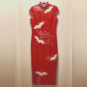 Animal Print Long Cheongsam